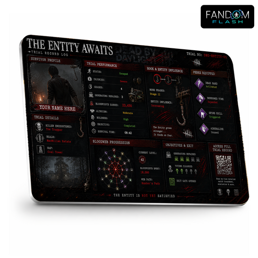 Entity Trial Performance Card – Dead by Daylight Inspired Gaming Photo ID