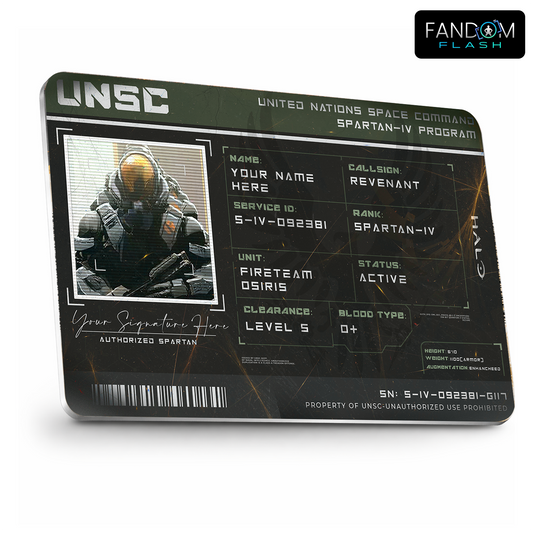 UNSC Spartan ID Badge – Halo Military Identification Card