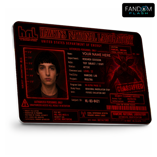 Hawkins National Laboratory ID Card – Stranger Things Inspired Sci-Fi Photo ID