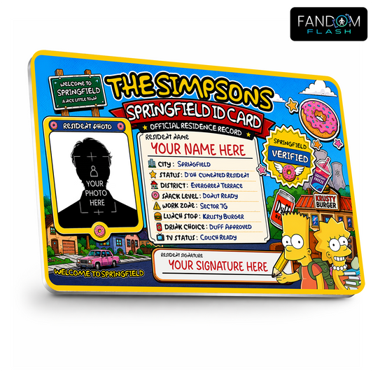 Springfield ID Card – The Simpsons Inspired Residence Record Card