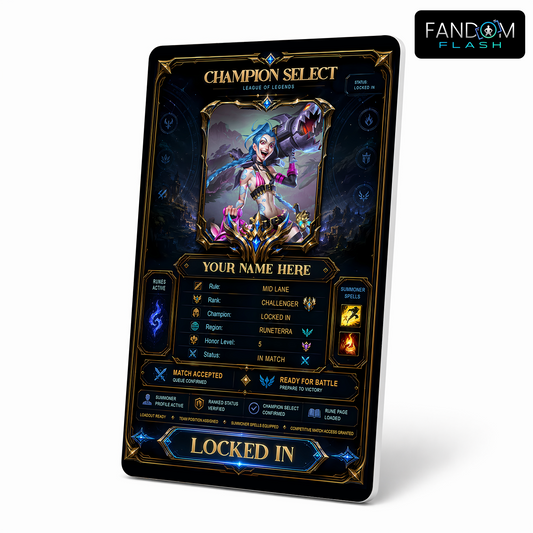 Champion Select Card – League of Legends Inspired Custom Gaming Badge