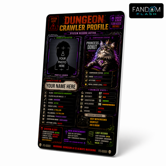 Dungeon Crawler Profile – Dungeon Crawler Carl Inspired System Record Card