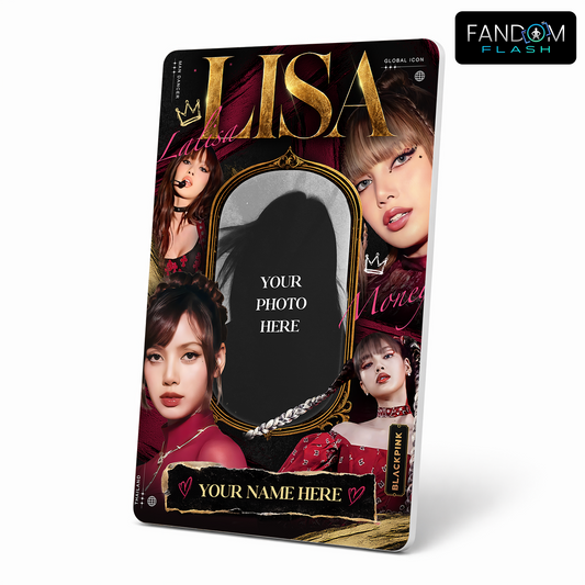 Fan Collage Card – Lisa Inspired Custom K-Pop Badge