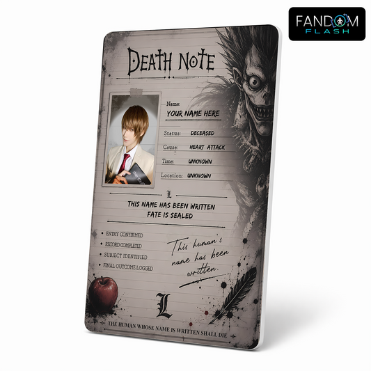 Notebook Record Card – Death Note Inspired Custom Anime Badge