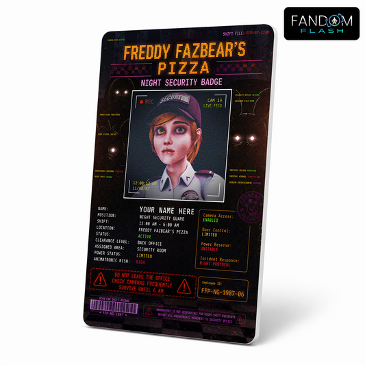 Night Security Badge – Five Nights at Freddy’s Inspired Horror Photo ID