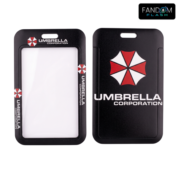 Resident Evil Inspired Umbrella Corporation Badge Holder – Black & Red ID Card Sleeve