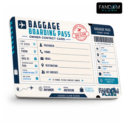 Baggage Boarding Pass – Travel Inspired Owner Contact Bag Tag