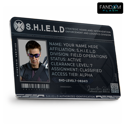 S.H.I.E.L.D. Badge – Marvel Inspired Classified Agent Photo ID
