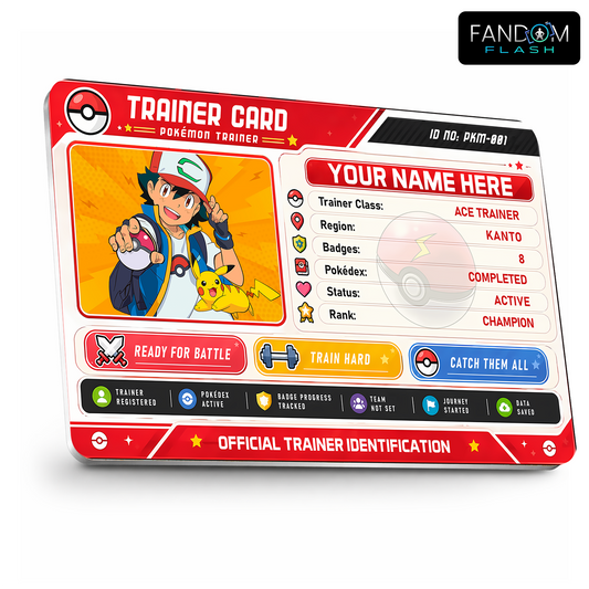 Trainer Card – Pokémon Inspired Custom Anime Badge