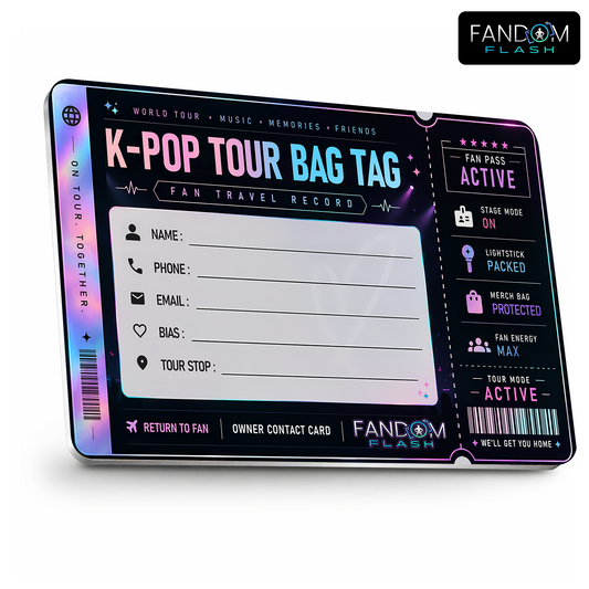K-Pop Tour Bag Tag – Fill-In Fan Travel Contact Card