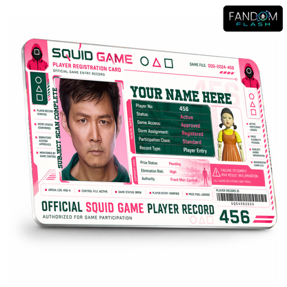 Player Registration ID Badge – Squid Game Inspired Survival Card