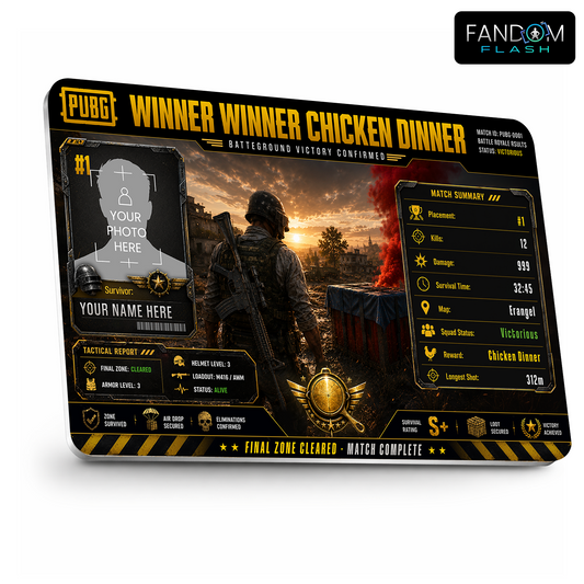 Winner Winner Chicken Dinner Card – PUBG Inspired Victory Badge