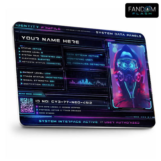 System Profile Card – Cyberpunk Inspired Futuristic Photo ID