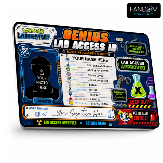 Genius Lab Access ID Badge – Dexter’s Laboratory Inspired Secret Lab Clearance Card