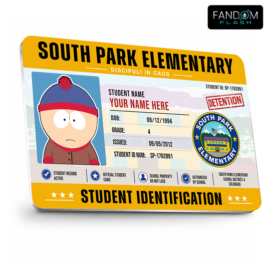 Student ID Card – South Park Inspired Custom Cartoon Badge