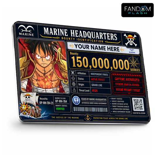 Marine Bounty Identification Card – One Piece Inspired Anime Photo ID