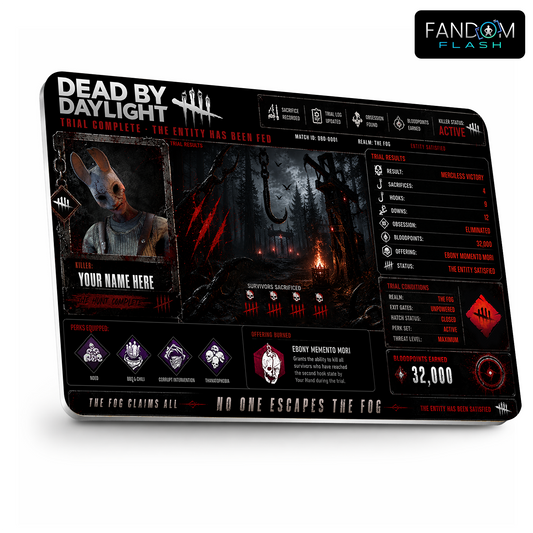Trial Complete Card – Dead by Daylight Inspired Killer Record Badge