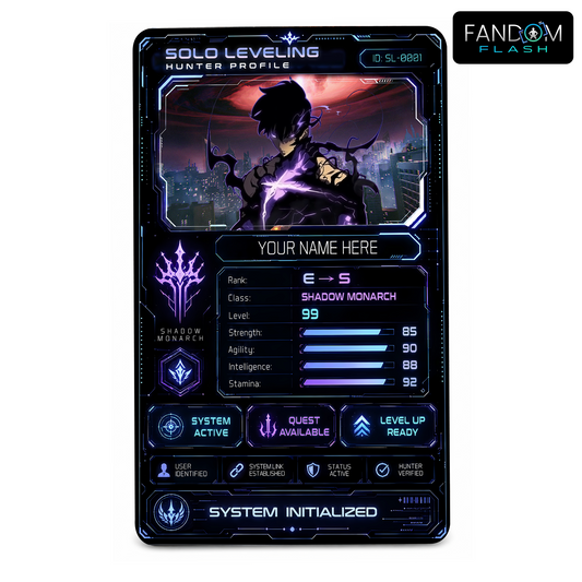 Hunter Profile Card – Solo Leveling Inspired Custom Anime Badge