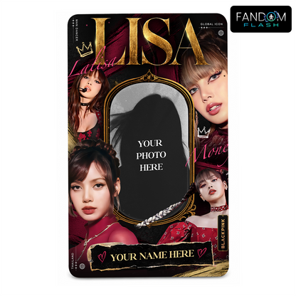 Fan Collage Card – Lisa Inspired Custom K-Pop Badge