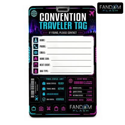Convention Traveler Tag – Event Inspired Owner Contact Bag Tag