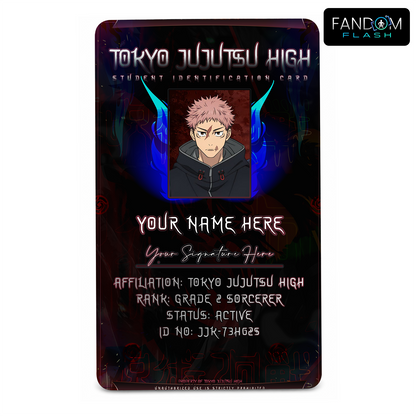 Sorcerer Student Badge – Jujutsu Kaisen Inspired Anime Photo ID