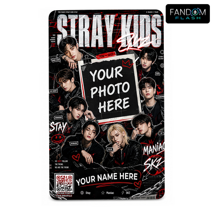 MANIAC Fan Profile Card – Stray Kids Inspired K-Pop Photo ID