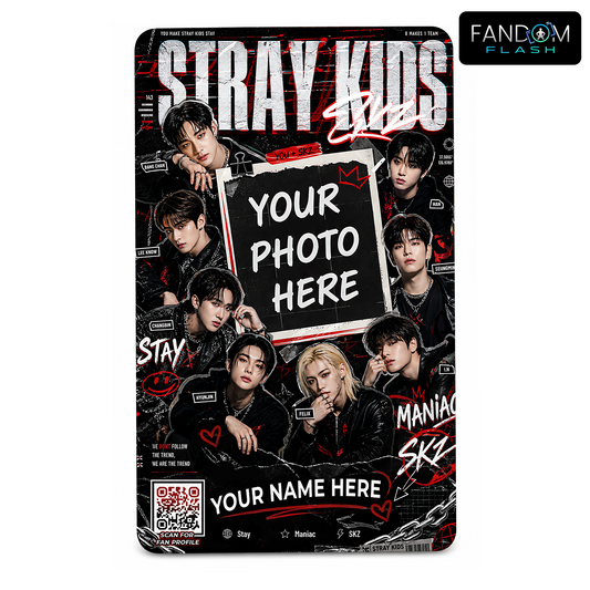 MANIAC Fan Profile Card – Stray Kids Inspired K-Pop Photo ID