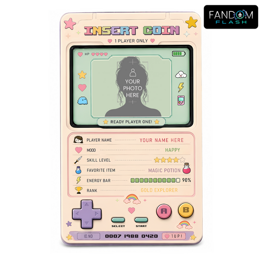 Ready Player One Card – Retro Handheld Gaming Inspired Player Profile Badge