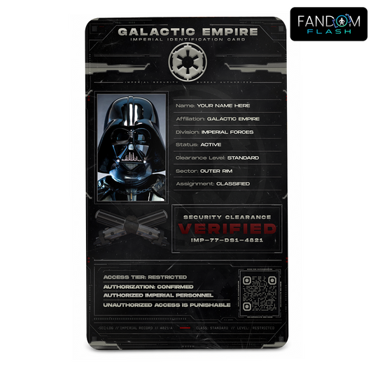 Galactic Empire Imperial ID Card – Star Wars Inspired Sci-Fi Photo ID