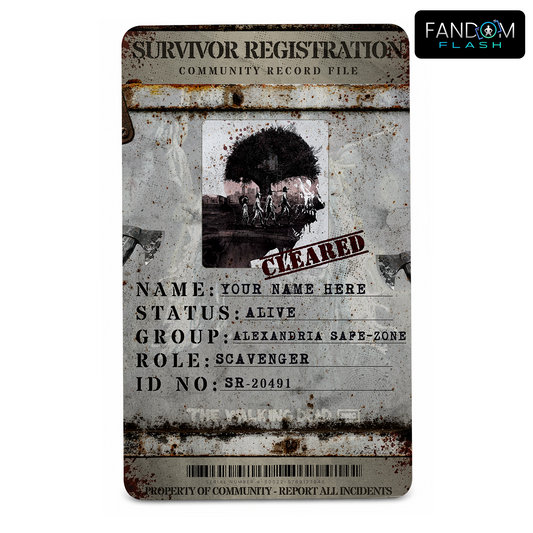 Survivor Registration Card – Walking Dead Inspired Community Photo ID