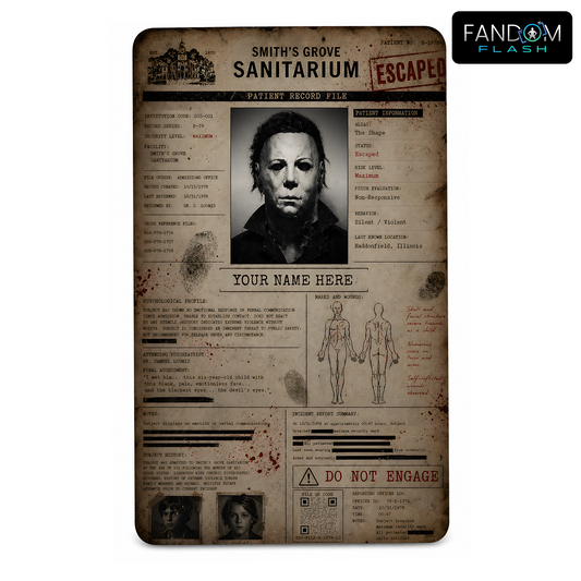 Escaped Patient Record – Halloween Inspired Horror Photo ID