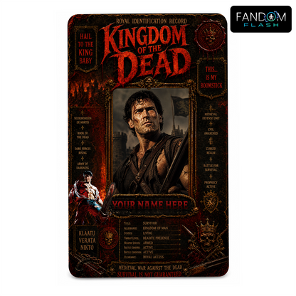 Kingdom of the Dead Badge – Army of Darkness Inspired Horror Photo ID