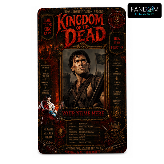 Kingdom of the Dead Badge – Army of Darkness Inspired Horror Photo ID