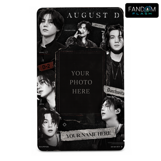 Fan Collage Card – Agust D Inspired Custom K-Pop Badge
