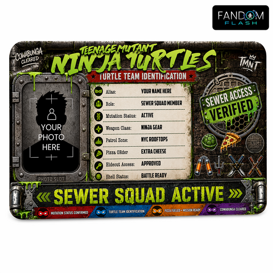 Sewer Squad ID Badge – Teenage Mutant Ninja Turtles Inspired Team Identification Card