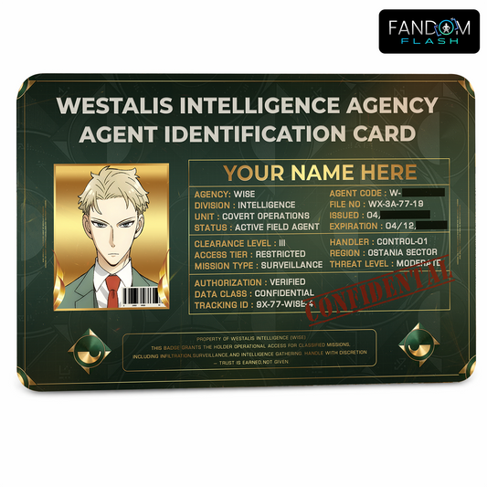 Westalis Intelligence Agency ID Card – Spy x Family Inspired Anime Photo ID