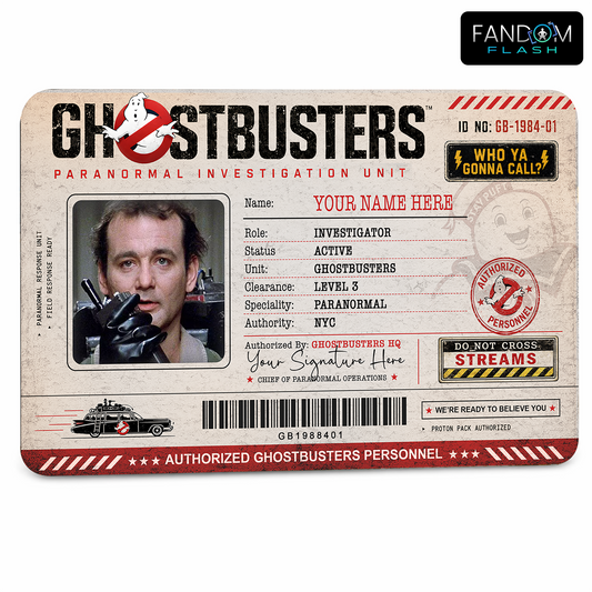 Paranormal Investigator ID Card – Ghostbusters Inspired Custom Badge