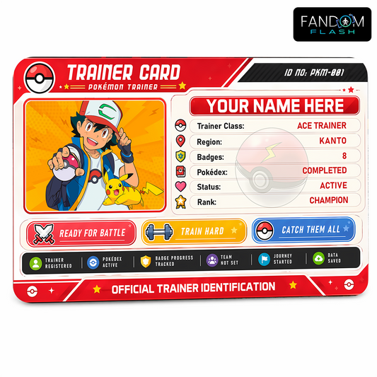 Trainer Card – Pokémon Inspired Custom Anime Badge