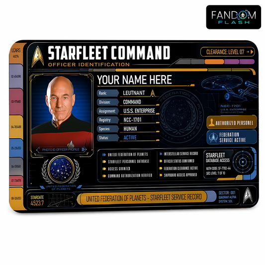 Officer Identification Card – Star Trek Inspired Custom Sci-Fi Badge