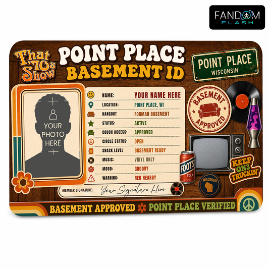 Point Place Basement ID Badge – That ’70s Show Inspired Hangout Member Card