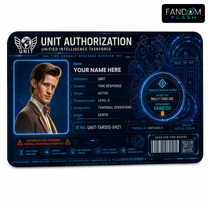 UNIT Authorization ID – Doctor Who Inspired Sci-Fi Photo ID