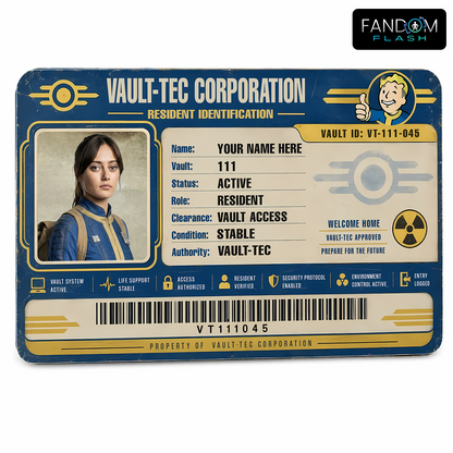 Resident ID Card – Fallout Inspired Custom Gaming Badge