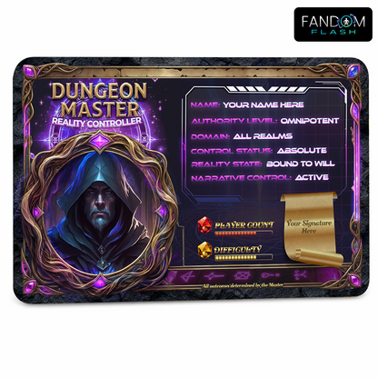 Dungeon Master ID Badge – DnD Inspired Fantasy Photo ID