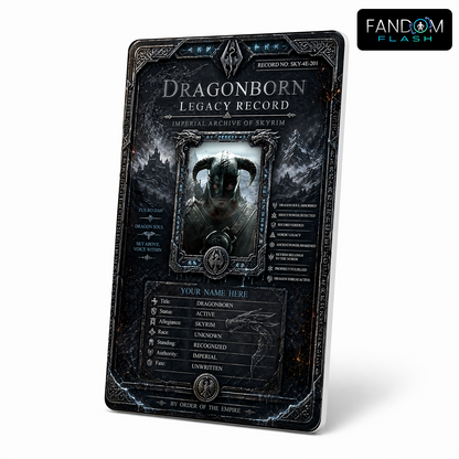 Legacy Record Card – Skyrim Inspired Custom Fantasy Badge