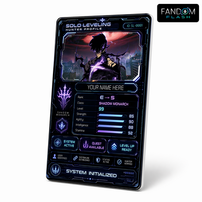 Hunter Profile Card – Solo Leveling Inspired Custom Anime Badge