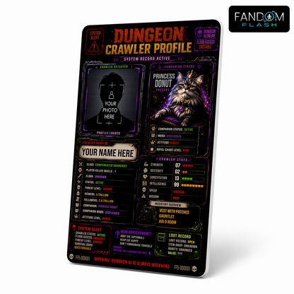 Dungeon Crawler Profile – Dungeon Crawler Carl Inspired System Record Card
