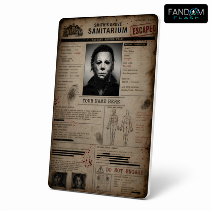 Escaped Patient Record – Halloween Inspired Horror Photo ID