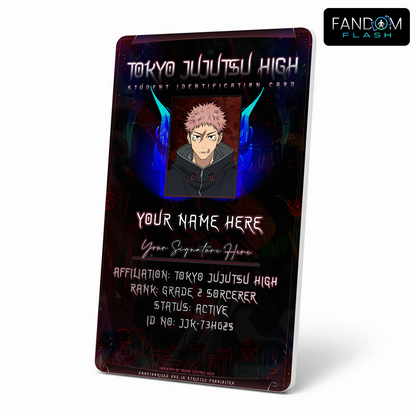 Sorcerer Student Badge – Jujutsu Kaisen Inspired Anime Photo ID
