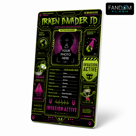 Irken Invader ID Badge – Invader Zim Inspired Earth Infiltration Record Card