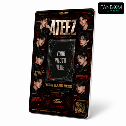 Break the Wall Fan Performance Card – ATEEZ Inspired K-Pop Photo ID